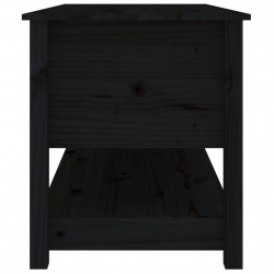 Stolik kawowy, czarny, 102x49x55 cm, lite drewno sosnowe