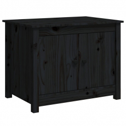 Stolik kawowy, czarny, 71x49x55 cm, lite drewno sosnowe