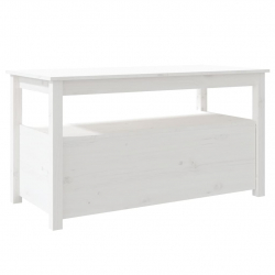 Stolik kawowy, biały, 102x49x55 cm, lite drewno sosnowe