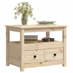 Stolik kawowy, 71x49x55 cm, lite drewno sosnowe