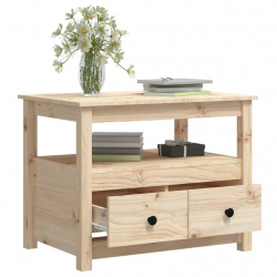 Stolik kawowy, 71x49x55 cm, lite drewno sosnowe