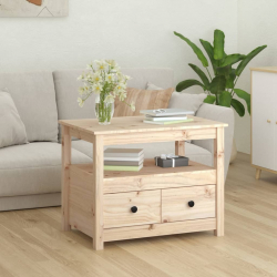 Stolik kawowy, 71x49x55 cm, lite drewno sosnowe