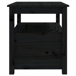 Stolik kawowy, czarny, 71x49x55 cm, lite drewno sosnowe