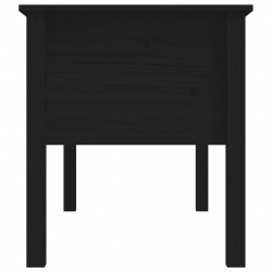 Stolik kawowy, czarny, 102x49x55 cm, lite drewno sosnowe