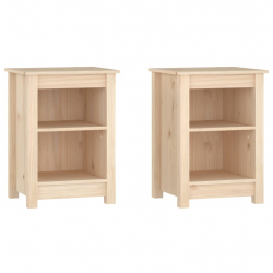 Szafki nocne, 2 szt., 40x35x55 cm, lite drewno sosnowe
