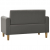 2-osobowa sofa dziecięca, szara, sztuczna skóra