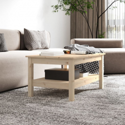 Stolik kawowy, 80x50x40 cm, lite drewno sosnowe