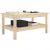 Stolik kawowy, 80x50x40 cm, lite drewno sosnowe