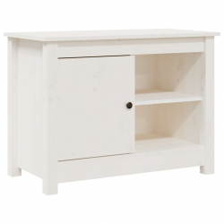 Szafka pod telewizor, biała, 70x36,5x52 cm, lite drewno sosnowe