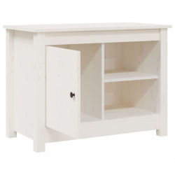 Szafka pod telewizor, biała, 70x36,5x52 cm, lite drewno sosnowe