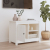 Szafka pod telewizor, biała, 70x36,5x52 cm, lite drewno sosnowe