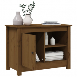 Szafka pod TV, miodowy brąz, 70x36,5x52 cm, lite drewno sosnowe