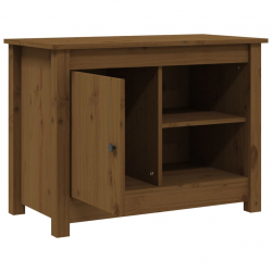 Szafka pod TV, miodowy brąz, 70x36,5x52 cm, lite drewno sosnowe
