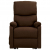 Rozkładany fotel ułatwiający wstawanie, ciemnobrązowy, tkanina