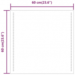 Lustro łazienkowe z LED, 60x60 cm