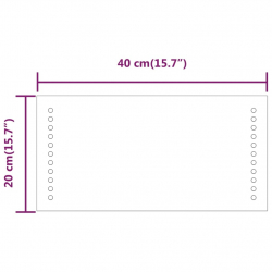 Lustro łazienkowe z LED, 40x20 cm