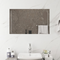 Lustro łazienkowe z LED, 80x50 cm