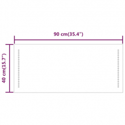 Lustro łazienkowe z LED, 90x40 cm