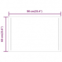 Lustro łazienkowe z LED, 90x60 cm