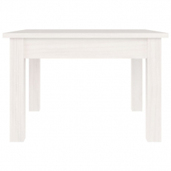 Stolik kawowy, biały, 45x45x30 cm, lite drewno sosnowe