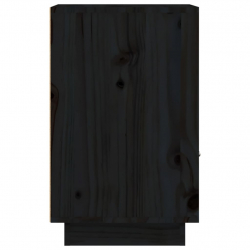 Szafki nocne, 2 szt., czarne, 40x34x55 cm, lite drewno sosnowe