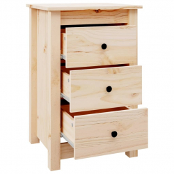 Szafki nocne, 2 szt., 40x35x61,5 cm, lite drewno sosnowe