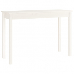 Stolik konsolowy, biały, 110x40x75 cm, lite drewno sosnowe