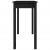 Stolik konsolowy, czarny, 110x40x75 cm, lite drewno sosnowe