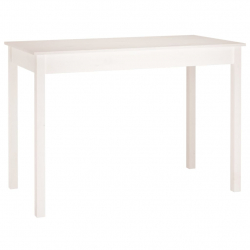 Stół jadalniany, biały, 110x55x75 cm, lite drewno sosnowe