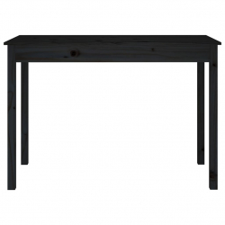 Stół jadalniany, czarny, 110x55x75 cm, lite drewno sosnowe