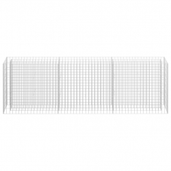 Podwyższona donica gabionowa, galwanizowana stal, 270x30x90 cm