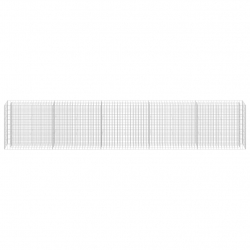 Podwyższona donica gabionowa, galwanizowana stal, 450x30x90 cm