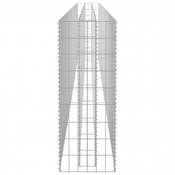 Podwyższona donica gabionowa, galwanizowana stal, 450x30x90 cm