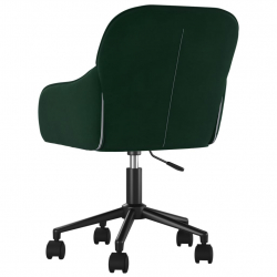 Obrotowe krzesła stołowe, 2 szt., ciemnozielone, aksamitne