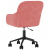 Obrotowe krzesła stołowe, 2 szt., różowe, aksamitne