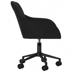 Obrotowe krzesła stołowe, 2 szt., czarne, aksamitne
