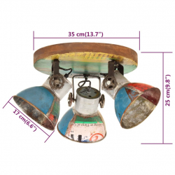 Industrialna lampa sufitowa, 25 W, kolorowa, 42x25 cm, E27