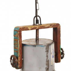 Industrialna lampa wisząca, 25 W, kolorowa, okrągła, 40 cm, E27
