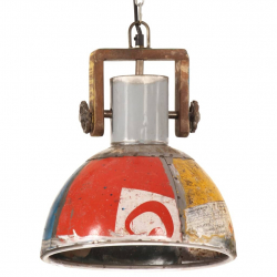 Industrialna lampa wisząca, 25 W, kolorowa, okrągła, 30 cm, E27