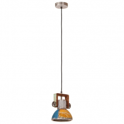 Industrialna lampa wisząca, 25 W, kolorowa, okrągła, 19 cm, E27