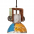 Industrialna lampa wisząca, 25 W, kolorowa, okrągła, 19 cm, E27