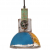 Industrialna lampa wisząca, 25 W, kolorowa, okrągła, 19 cm, E27
