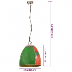 Industrialna lampa wisząca, 25 W, kolorowa, okrągła, 42 cm, E27