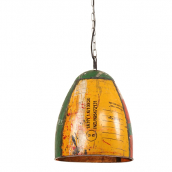 Industrialna lampa wisząca, 25 W, kolorowa, okrągła, 32 cm, E27
