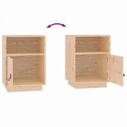 Szafki nocne, 2 szt., 40x34x55 cm, lite drewno sosnowe