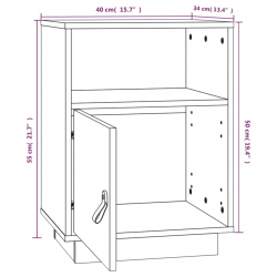 Szafki nocne, 2 szt., 40x34x55 cm, lite drewno sosnowe