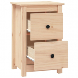 Szafki nocne, 2 szt., 40x35x61,5 cm, lite drewno sosnowe