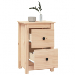 Szafki nocne, 2 szt., 40x35x61,5 cm, lite drewno sosnowe