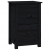 Szafka nocna, czarna, 40x35x61,5 cm, lite drewno sosnowe