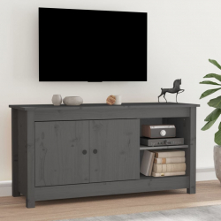 Szafka pod telewizor, szara, 103x36,5x52 cm, drewno sosnowe